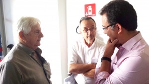 Produtor Elbio Meneguel, e secretários Fernando e Octaciano