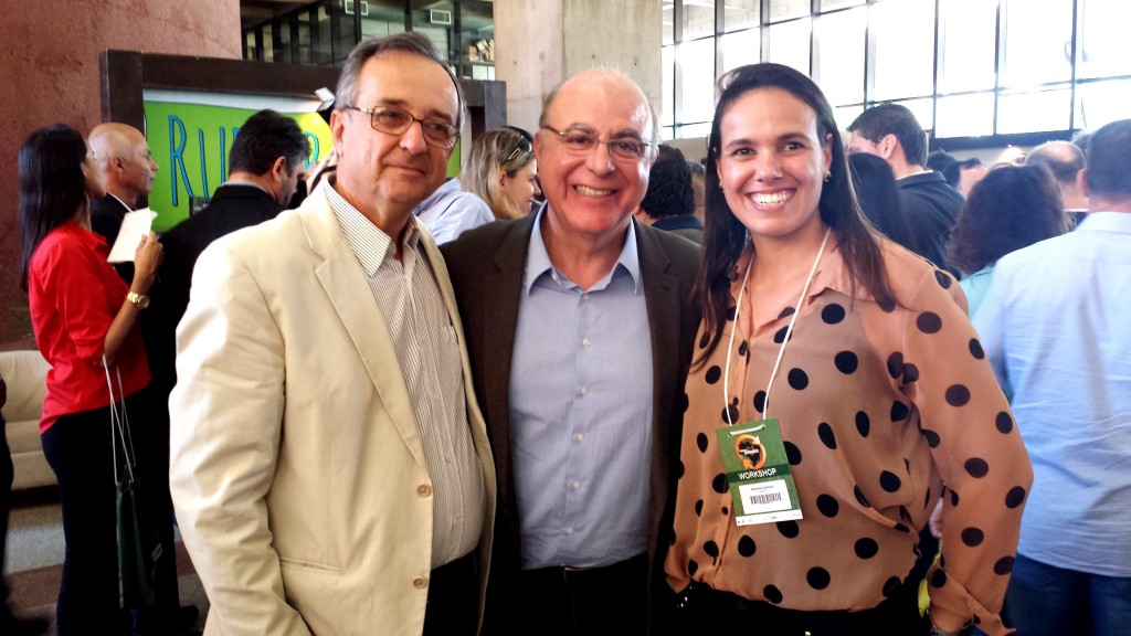 Fernando Lamas (Secretário MS), Arnaldo Jardim (Secretário SP) e Marina Dobashi (Iagro)