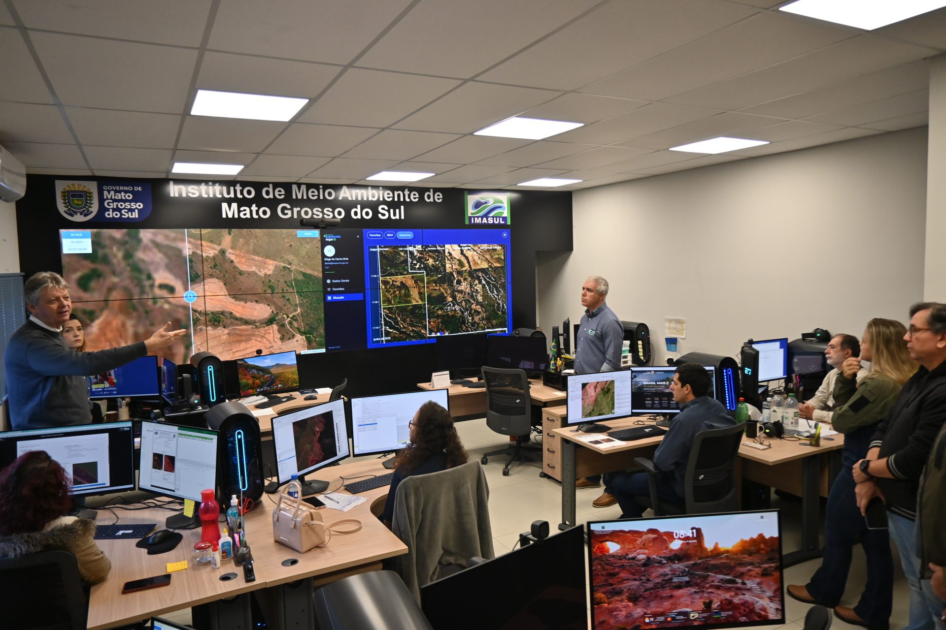 Imasul inaugura nova Sala de Situação com tecnologia de ponta para monitoramento ambiental de MS Imasul inaugura nova Sala de Situação com tecnologia de ponta para monitoramento ambiental de MS