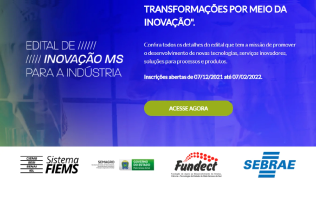 Edital de Inovação MS para a Indústria.